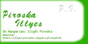 piroska illyes business card