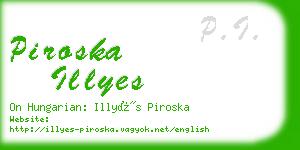 piroska illyes business card